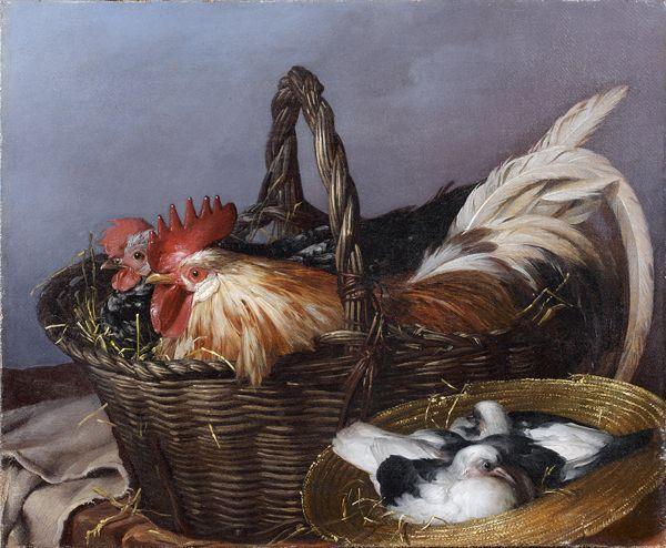 Baskets Of Chickens And Pigeons by Giacomo Ceruti