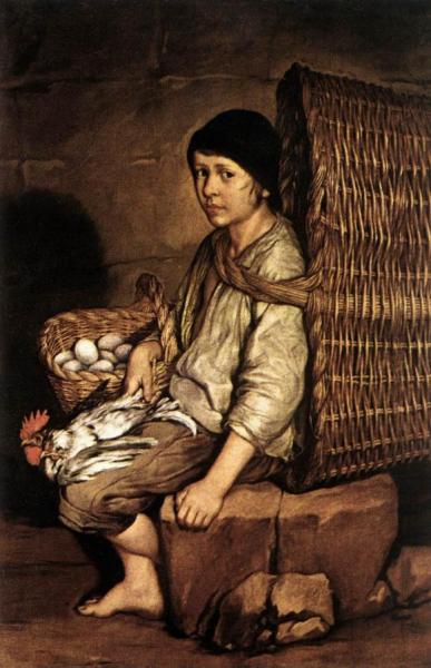 Boy With A Basket by Giacomo Ceruti