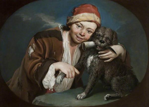 Boy With A Dog by Giacomo Ceruti