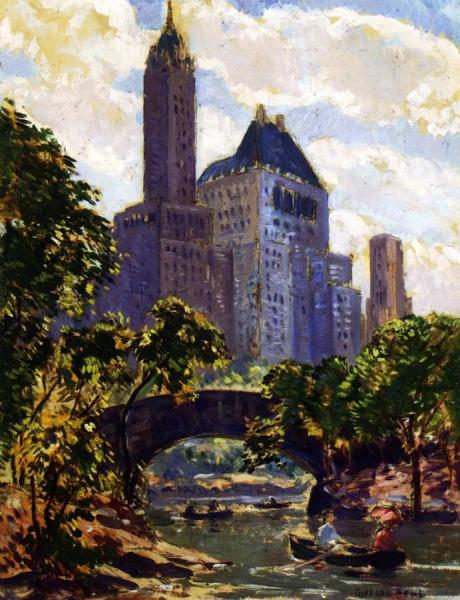 Central Park Lake by Gifford Beal