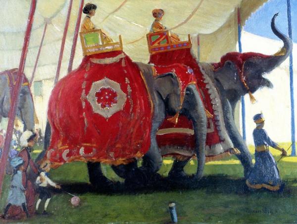 Elephants by Gifford Beal