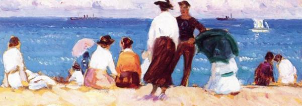 Figures On The Beach by Gifford Beal