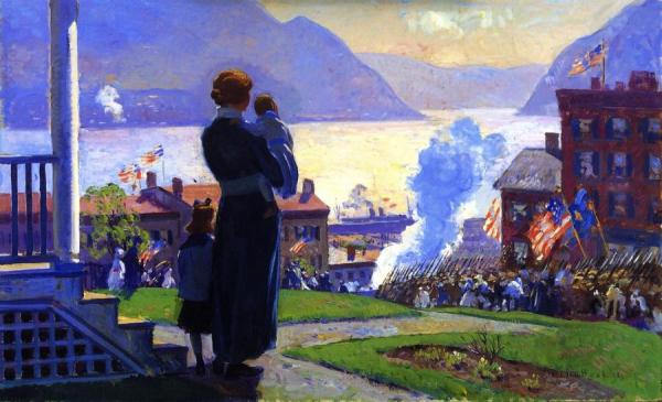 On The Hudson At Newburgh by Gifford Beal