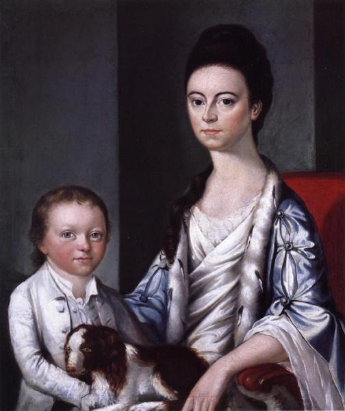 Christian Stelle Banister And Her Son, John by Gilbert Stuart