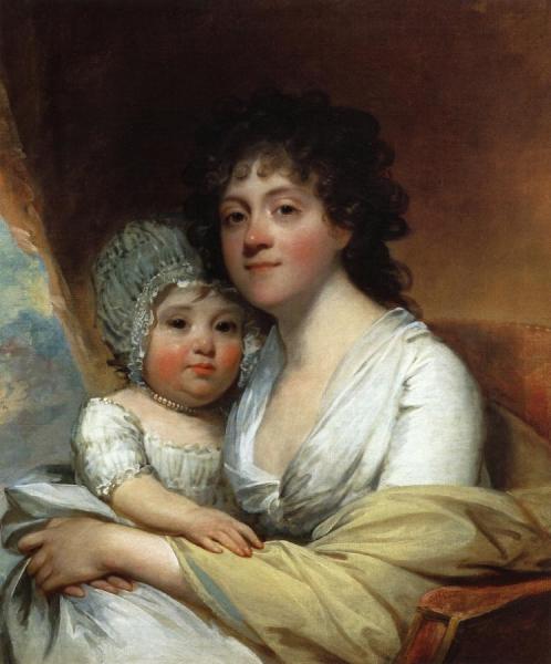 Elizabeth Corbin Griffin Gatliff And Her Daughter Elizabeth by Gilbert Stuart