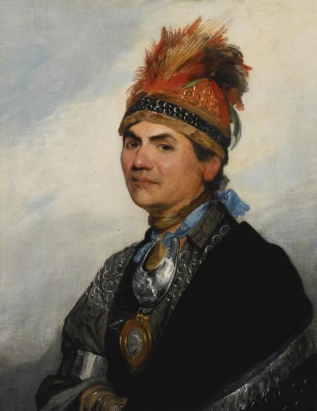 Portrait Of The Mohawk Chieftain Thayendanegea, Known As Joseph Brant (1742-1807) by Gilbert Stuart