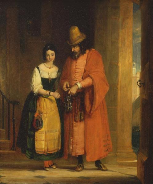 Shylock And Jessica From The 'merchant Of Venice' Ii by Gilbert Stuart