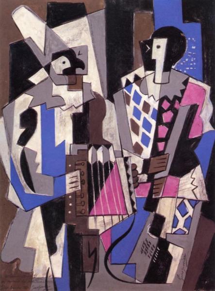 Harlequin Musicians by Gino Severini Oil Painting Reproductions