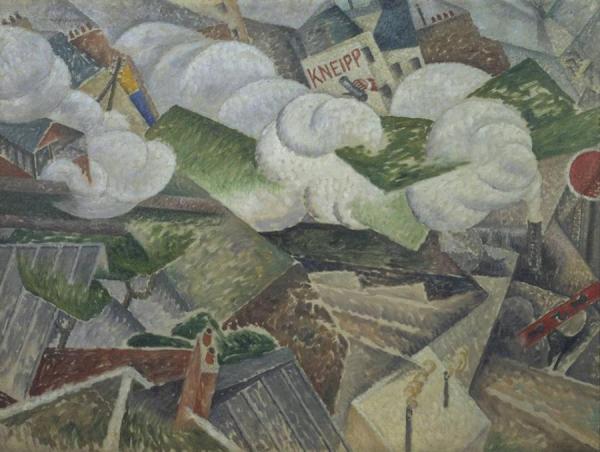 Suburban Train Arriving In Paris by Gino Severini