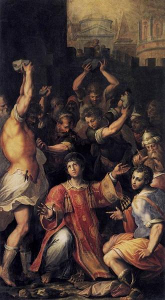 Martyrdom Of Saint Stephen by Giorgio Vasari Oil Painting Reproductions