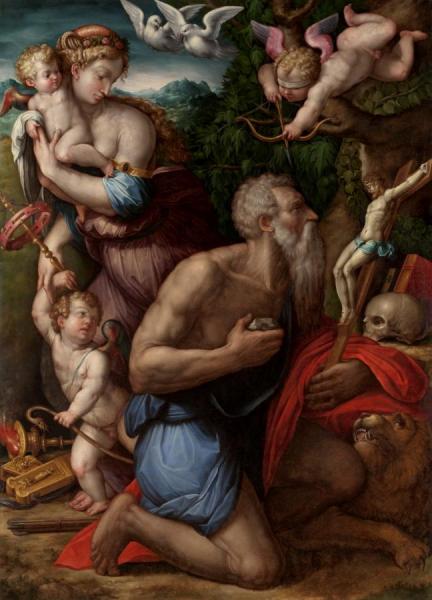 Temptations Of Saint Jerome by Giorgio Vasari Oil Painting Reproductions