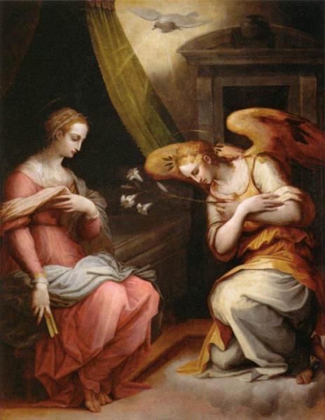 The Annunciation by Giorgio Vasari Oil Painting Reproductions