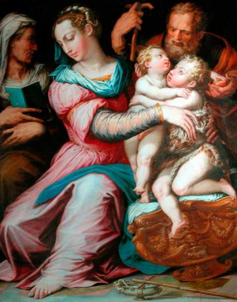 The Holy Family With Saint John by Giorgio Vasari Oil Painting Reproductions