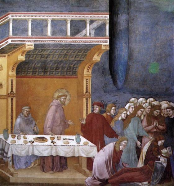 Legend Of St Francis: 16. Death Of The Knight Of Celano (upper Church, San Francesco, Assisi) by Giotto Di Bondone Oil Painting Reproductions