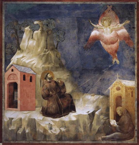 Legend Of St Francis: 19. Stigmatization Of St Francis (upper Church, San Francesco, Assisi) by Giotto Di Bondone