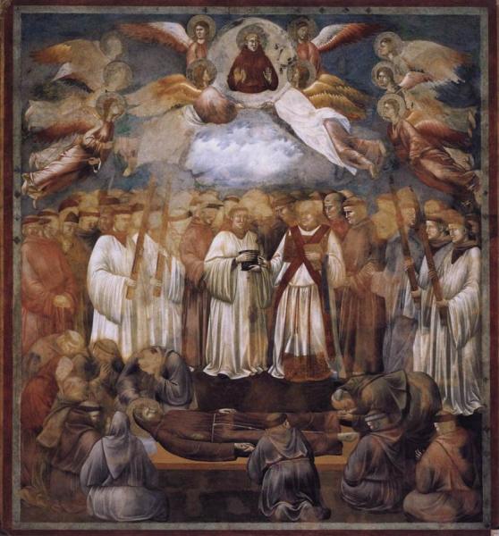 Legend Of St Francis: 20. Death And Ascension Of St Francis (upper Church, San Francesco, Assisi) by Giotto Di Bondone Oil Painting Reproductions