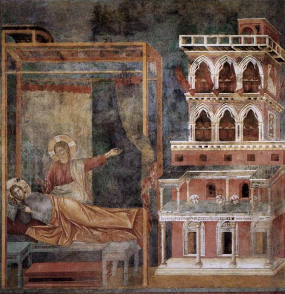 Legend Of St Francis: 3. Dream Of The Palace (upper Church, San Francesco, Assisi) by Giotto Di Bondone Oil Painting Reproductions