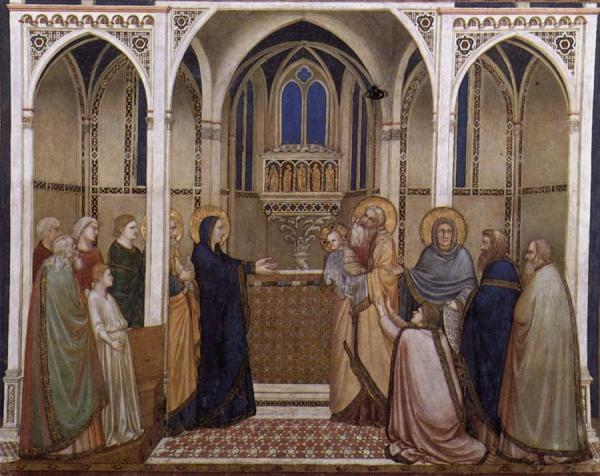 Presentation Of Christ In The Temple (north Transept, Lower Church, San Francesco, Assisi) by Giotto Di Bondone