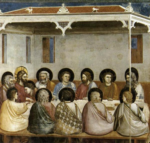 Scenes From The Life Of Christ: 13. Last Supper (cappella Scrovegni (arena Chapel), Padua) by Giotto Di Bondone Oil Painting Reproductions