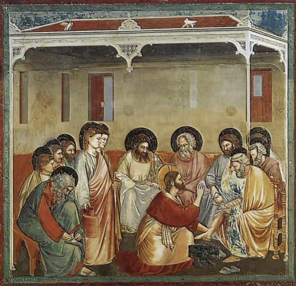 Giotto Di Bondone Scenes From The Life Of Christ: 14. Washing Of Feet (cappella Scrovegni (arena Chapel), Padua)