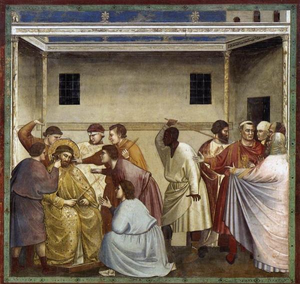 Scenes From The Life Of Christ: 17. Flagellation (cappella Scrovegni (arena Chapel), Padua) by Giotto Di Bondone Oil Painting Reproductions
