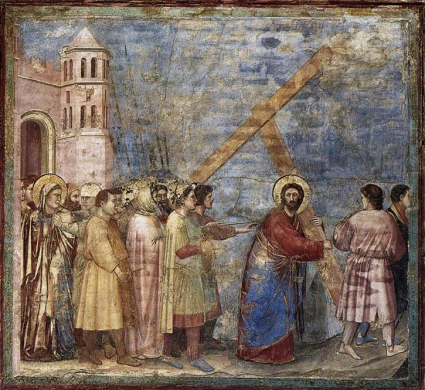 Scenes From The Life Of Christ: 18. Road To Calvary (cappella Scrovegni (arena Chapel), Padua) by Giotto Di Bondone