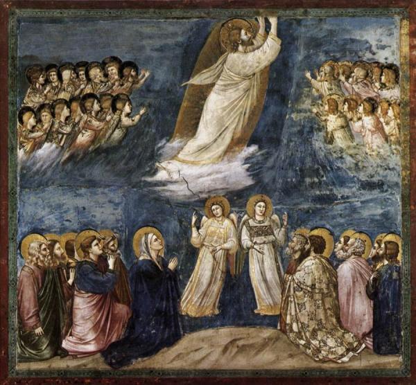 Scenes From The Life Of Christ: 22. Ascension (cappella Scrovegni (arena Chapel), Padua) by Giotto Di Bondone