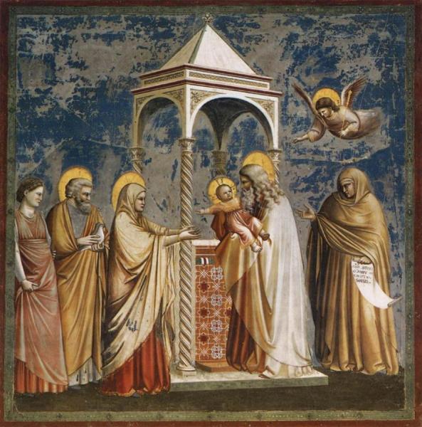 Scenes From The Life Of Christ: 3. Presentation Of Christ At The Temple (cappella Scrovegni (arena Chapel), Padua) by Giotto Di Bondone Oil Painting Reproductions