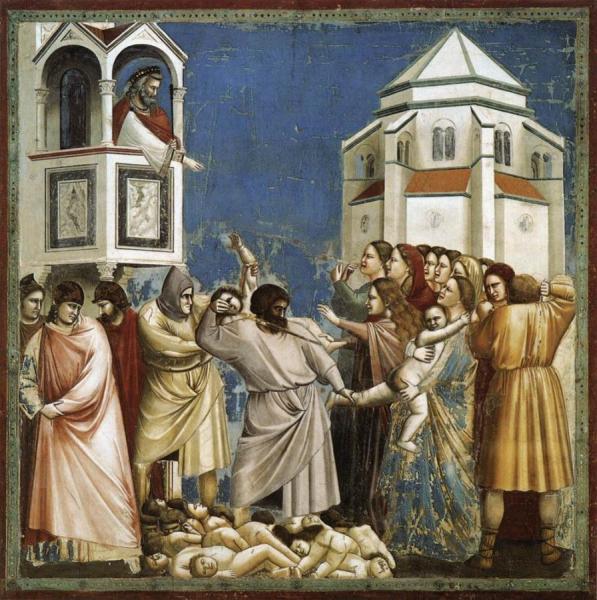 Giotto Di Bondone Scenes From The Life Of Christ: 5. Massacre Of The Innocents (cappella Scrovegni (arena Chapel), Padua)