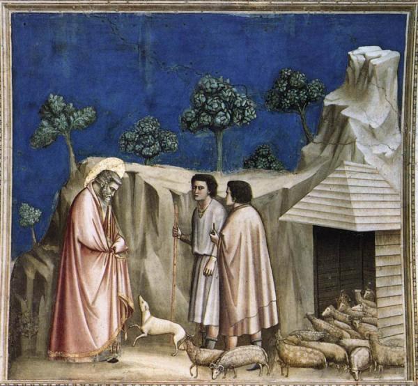Scenes From The Life Of Joachim: 2. Joachim Among The Shepherds (cappella Scrovegni (arena Chapel), Padua) by Giotto Di Bondone