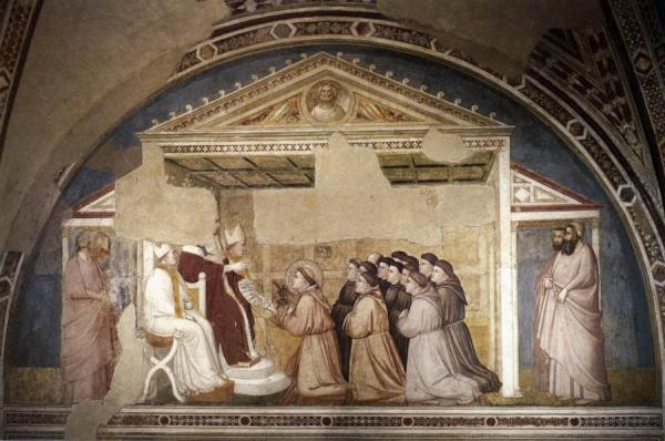 Scenes From The Life Of Saint Francis: 5. Confirmation Of The Rule (bardi Chapel, Santa Croce, Florence) by Giotto Di Bondone