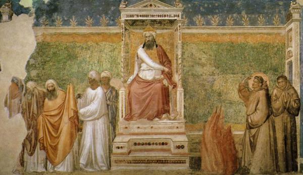 Scenes From The Life Of Saint Francis: 6. St Francis Before The Sultan (trial By Fire) (bardi Chapel, Santa Croce, Florence) by Giotto Di Bondone