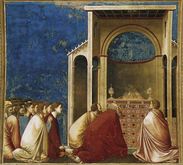 Scenes From The Life Of The Virgin: 4.the Suitors Praying (cappella Scrovegni (arena Chapel), Padua) by Giotto Di Bondone Oil Painting Reproductions