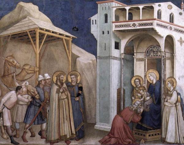 The Adoration Of The Magi (north Transept, Lower Church, San Francesco, Assisi) by Giotto Di Bondone Oil Painting Reproductions