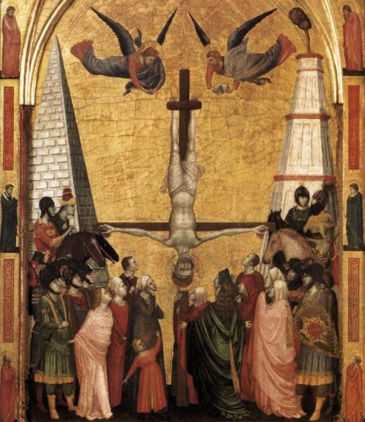 The Stefaneschi Triptych: Martyrdom Of Peter by Giotto Di Bondone