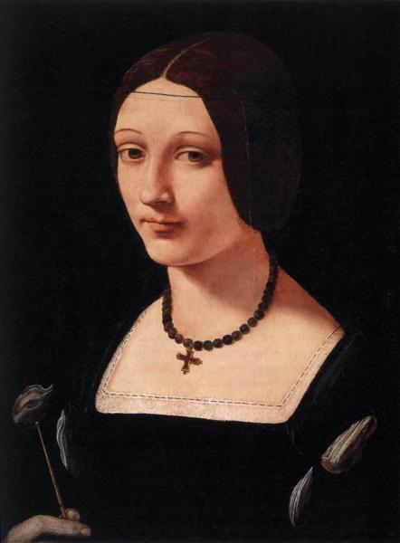 Portrait Of A Lady As St Lucy by Giovanni Antonio Boltraffio