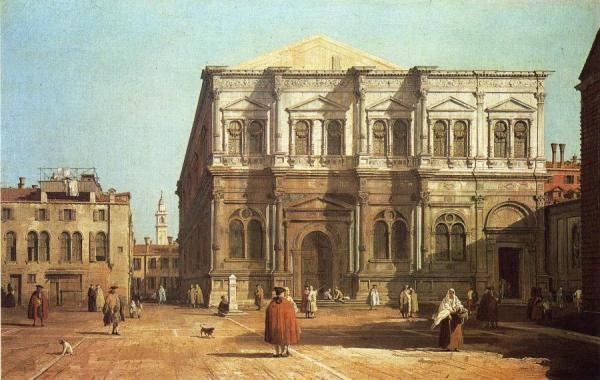 Campo San Rocco by Giovanni Antonio Canal (called Canaletto)