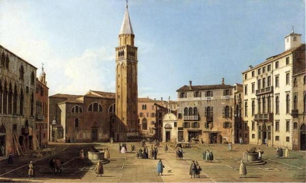 Campo Sant'angelo by Giovanni Antonio Canal (called Canaletto)