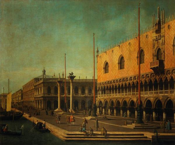 Caprice View Of The Molo And The Doge's Palace by Giovanni Antonio Canal (called Canaletto)