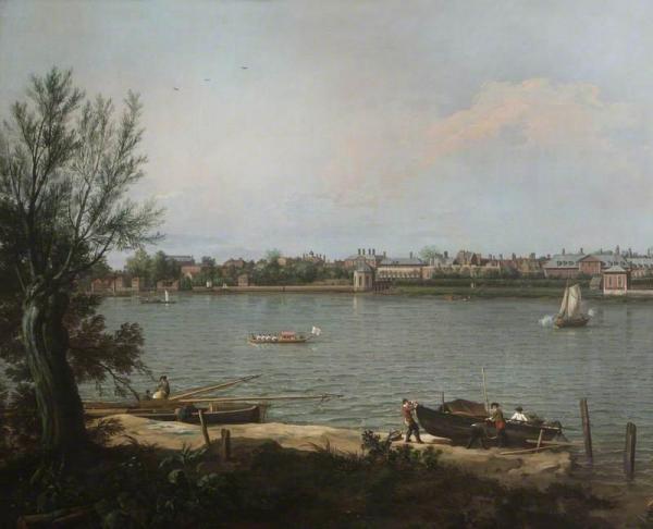 Chelsea From The Thames At Battersea Reach by Giovanni Antonio Canal (called Canaletto)