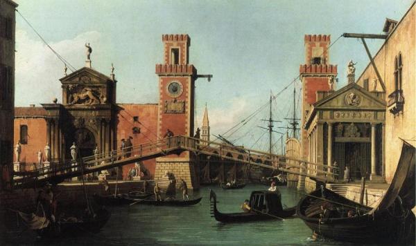 Entrance To The Arsenal by Giovanni Antonio Canal (called Canaletto)