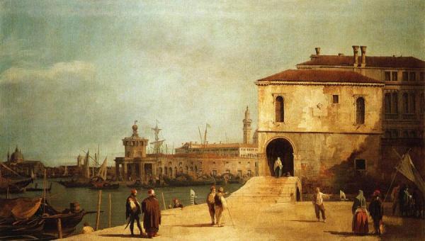 Fonteghetto Della Farina by Giovanni Antonio Canal (called Canaletto)