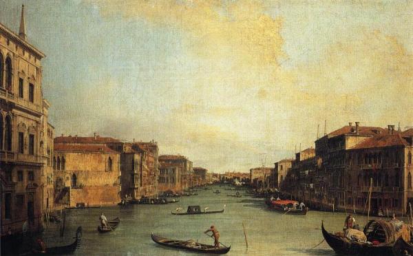 Grand Canal From The Palazzo Balbi by Giovanni Antonio Canal (called Canaletto)