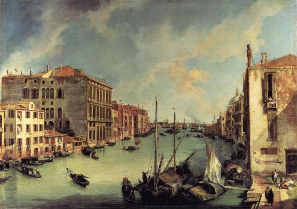 Grand Canal: Looking East From The Campo S. Vio by Giovanni Antonio Canal (called Canaletto)