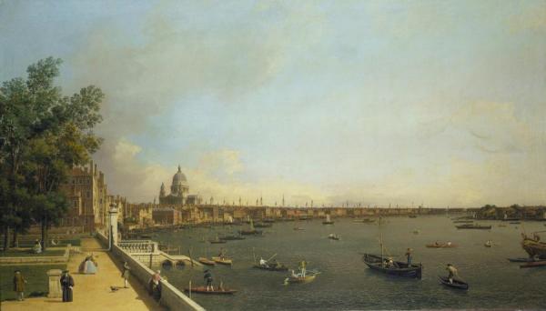 London: The Thames From Somerset House Terrace Towards The City by Giovanni Antonio Canal (called Canaletto)
