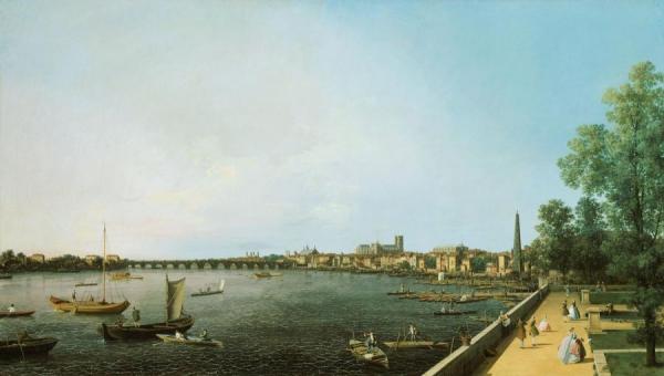 London: The Thames From Somerset House Terrace Towards Westminster by Giovanni Antonio Canal (called Canaletto)