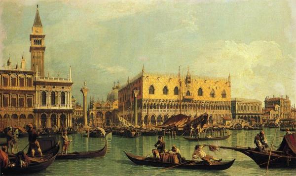 Piazzetta And The Doge's Palace From The Bacino Di San Marco by Giovanni Antonio Canal (called Canaletto)