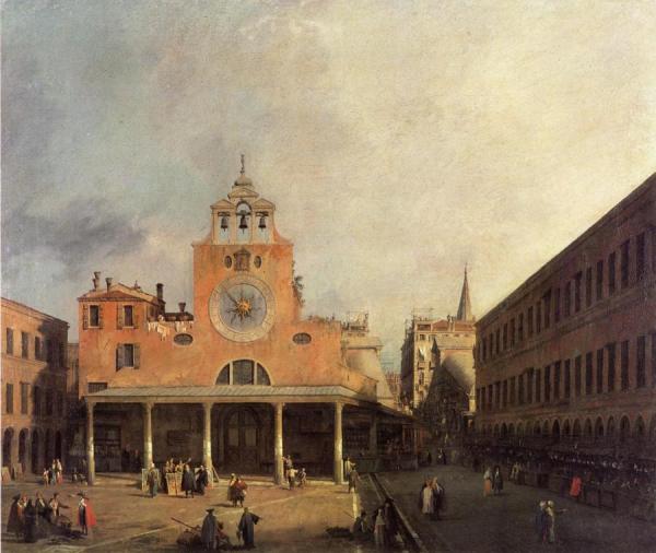 San Giacomo De Rialto by Giovanni Antonio Canal (called Canaletto)