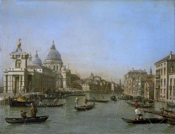 The Entrance To The Grand Canal At The Punta Della Dogana And Santa Maria Della Salute by Giovanni Antonio Canal (called Canaletto)