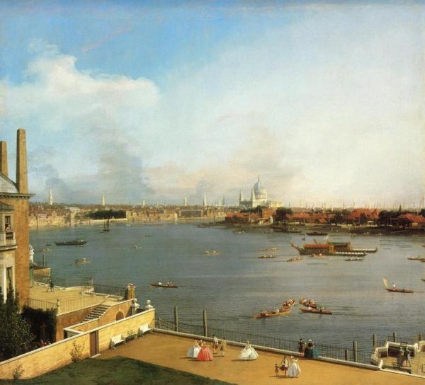 The Thames And The City Of London From Richmond House by Giovanni Antonio Canal (called Canaletto)